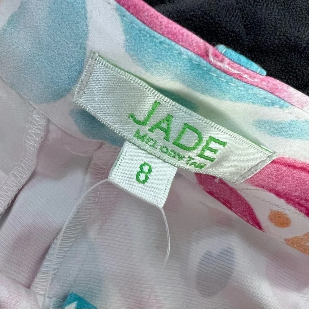 Jade Melody Tam Shorts Women’s Size 8 Flamingo Chino Petal Hem B4